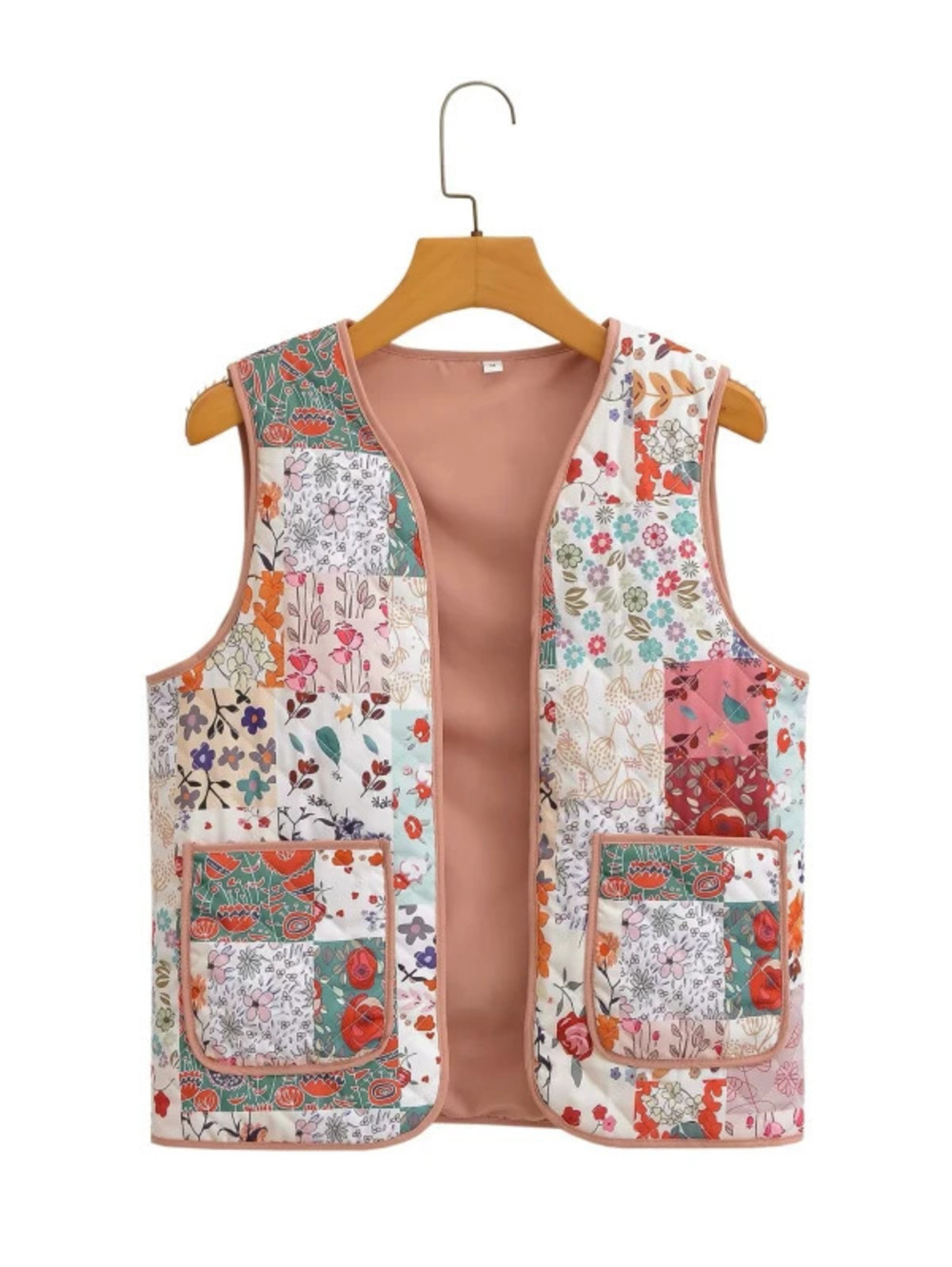 Womens Winter Printed Quilted Sleeveless Vest